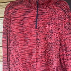 Under Armour Red and Black Long Sleeve Shirt